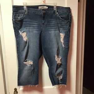 Torrid Distressed Jean crops